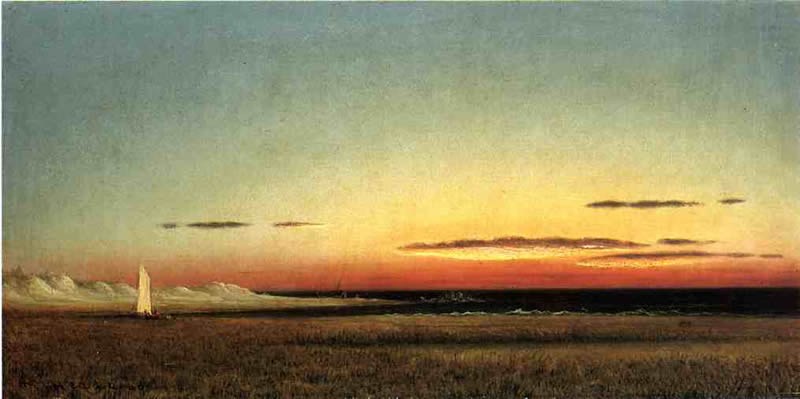 Martin Johnson Heade Marsh Scene at Dusk